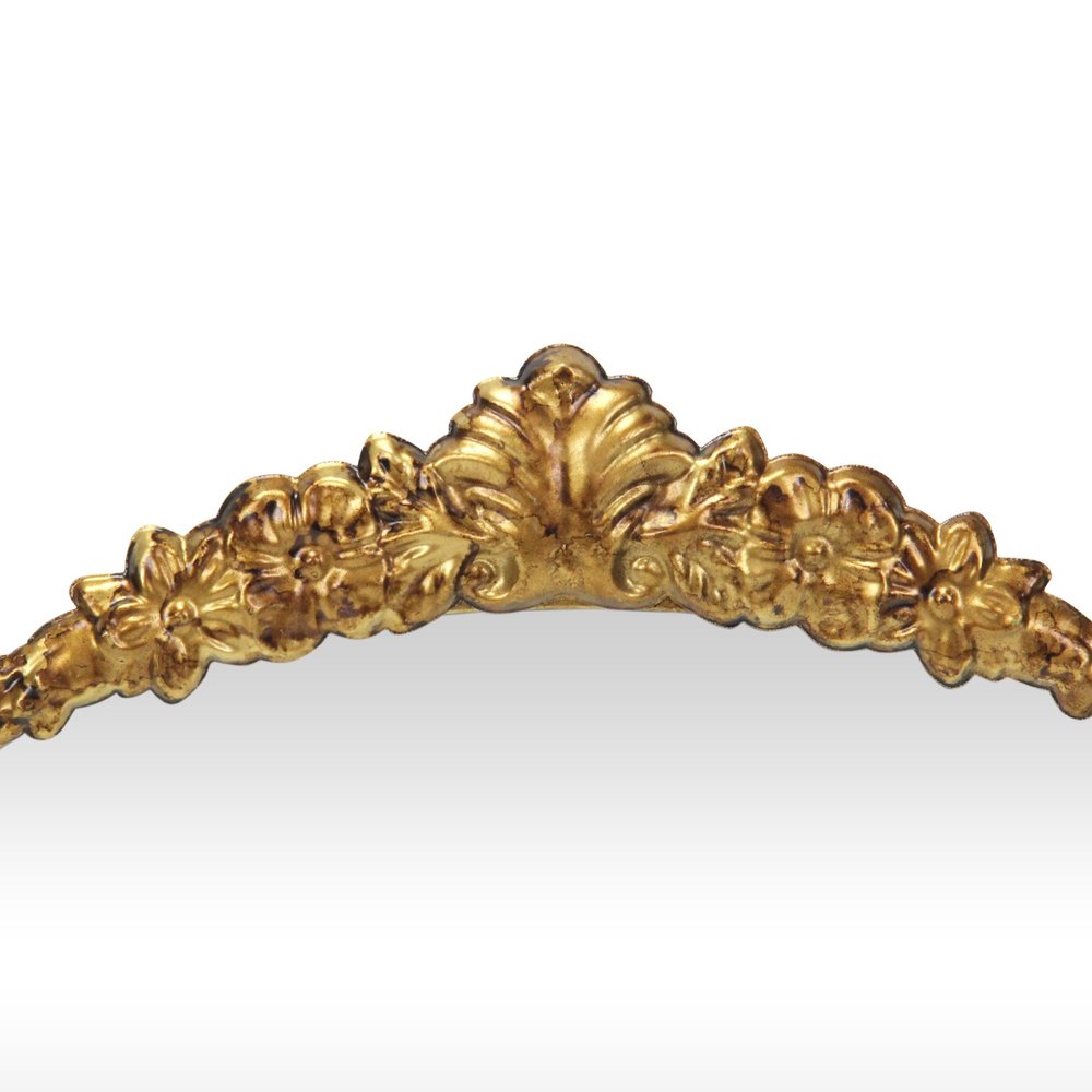 16" Gold Metal Arch Accent Mirror