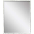31" White Wood Accent Mirror
