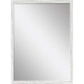 39" White Wood Accent Mirror