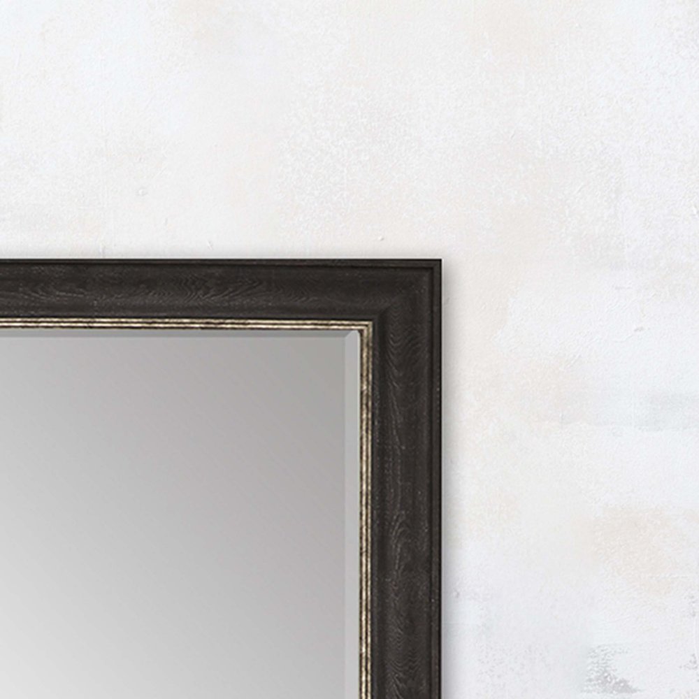 33" Dark Brown Framed Accent Mirror