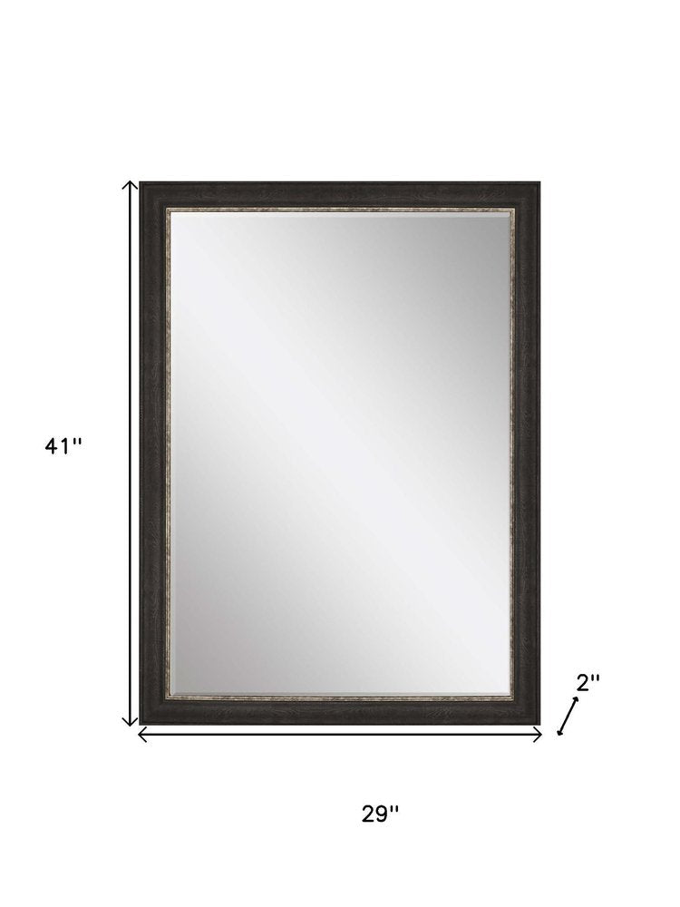 41" Dark Brown Accent Mirror