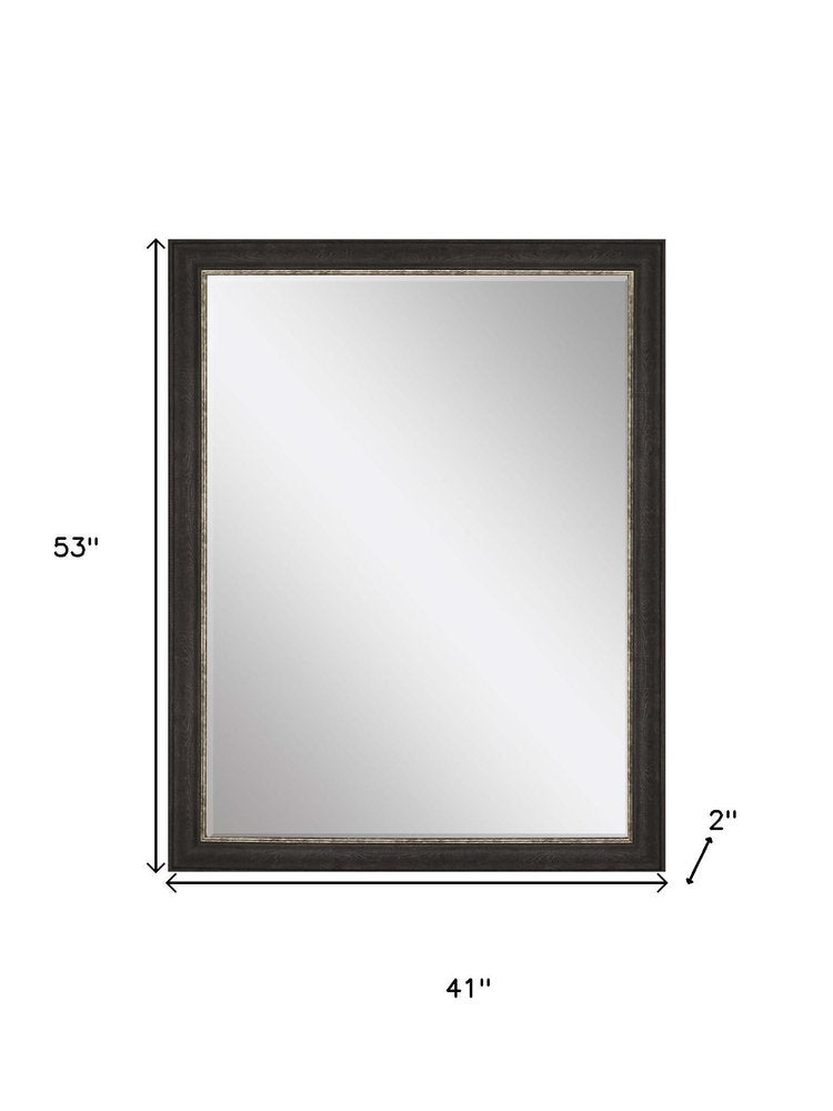 53" Dark Brown Accent Mirror