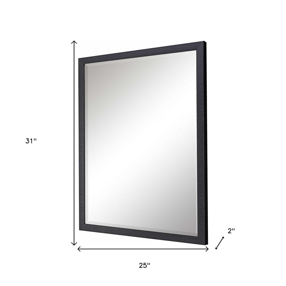 31" Black Framed Accent Mirror