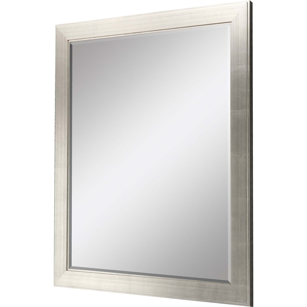 53" Silver Solid Wood Framed Accent Mirror