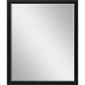 30" Black Solid Wood Framed Accent Mirror