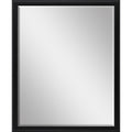 42" Black Solid Wood Framed Accent Mirror