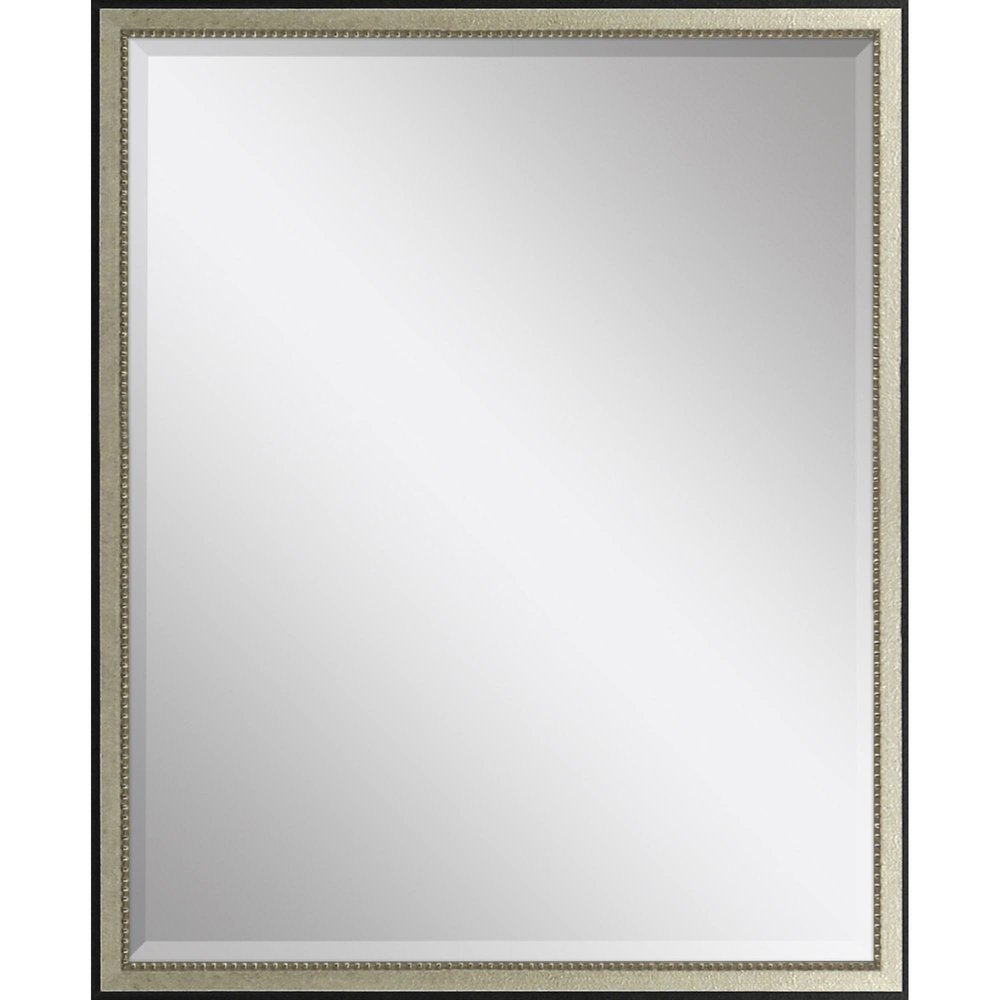 30" Silver Solid Wood Framed Accent Mirror