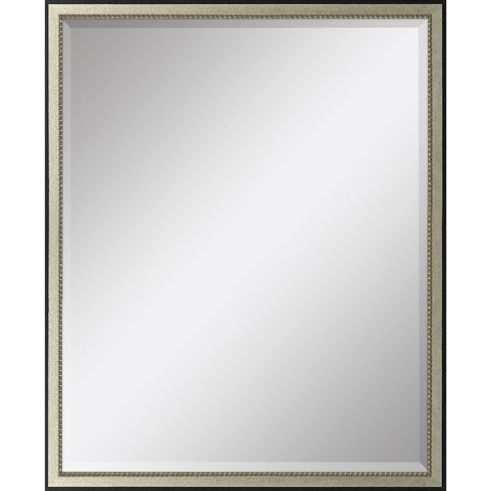30" Silver Solid Wood Framed Accent Mirror
