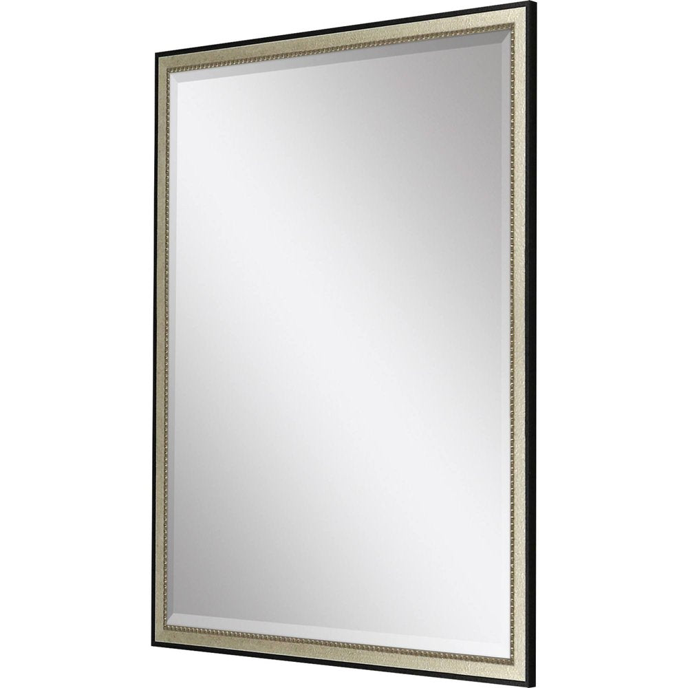 38" Silver Solid Wood Framed Accent Mirror