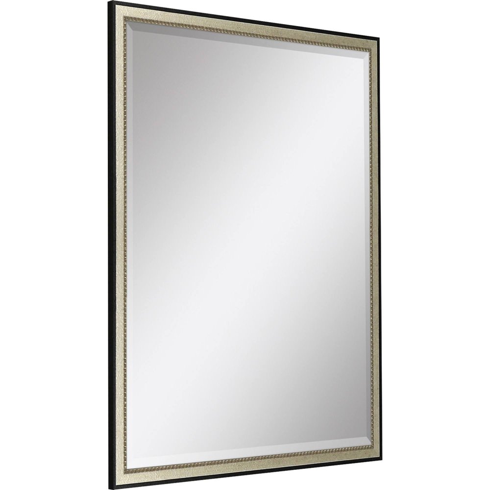 38" Silver Solid Wood Framed Accent Mirror
