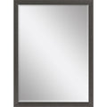 39" Dark Brown Solid Wood Framed Accent Mirror