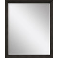 32" Dark Brown Framed Accent Mirror