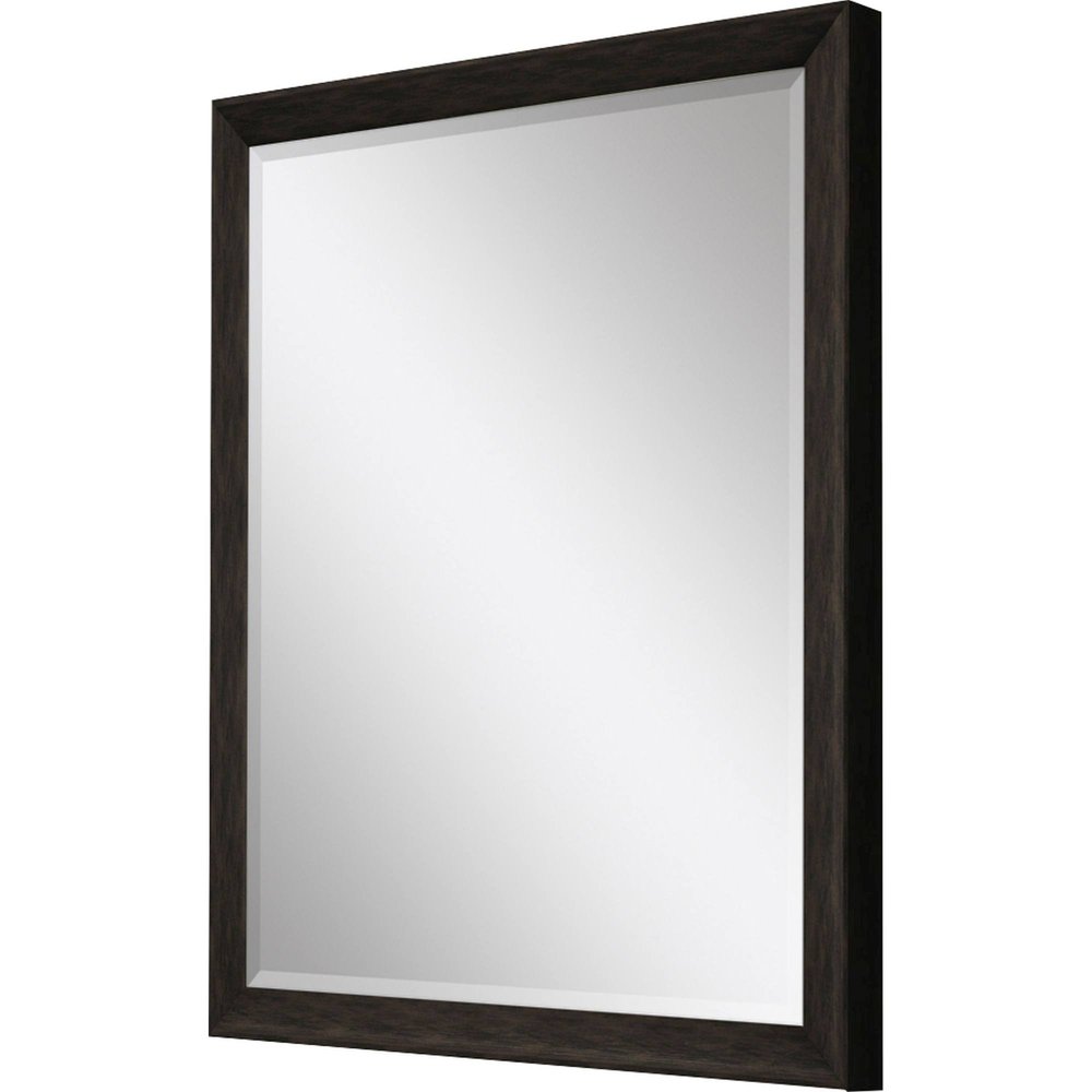 44" Dark Brown Framed Accent Mirror