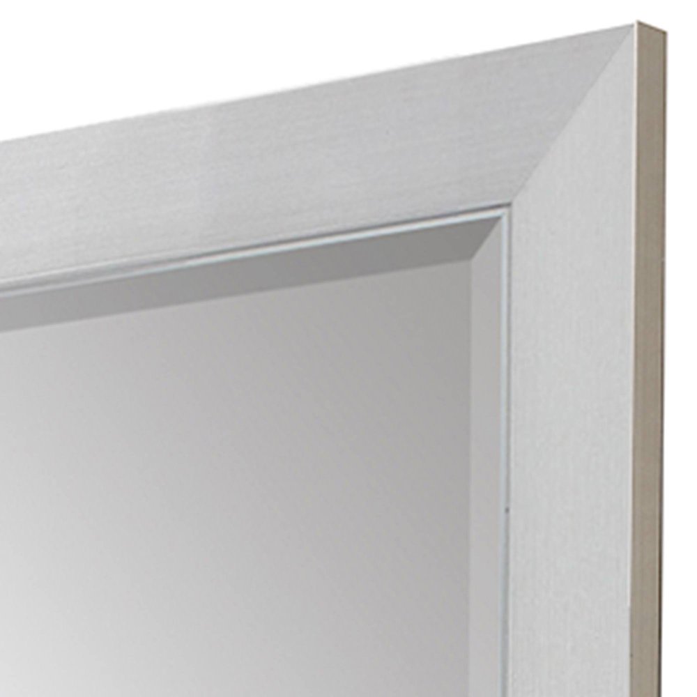 34" Silver Framed Accent Mirror