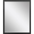 30" Black Hammered Geometric Finish Framed Accent Mirror