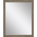 33" Light Brown Framed Accent Mirror