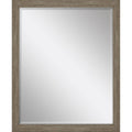 43" Light Brown Framed Accent Mirror