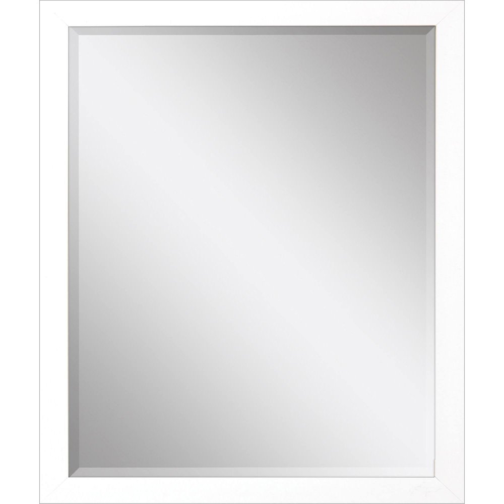 33" White Framed Accent Mirror