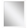 33" White Framed Accent Mirror