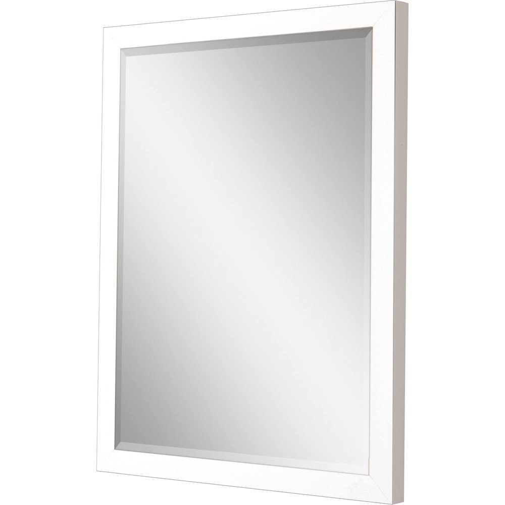 43" White Framed Accent Mirror