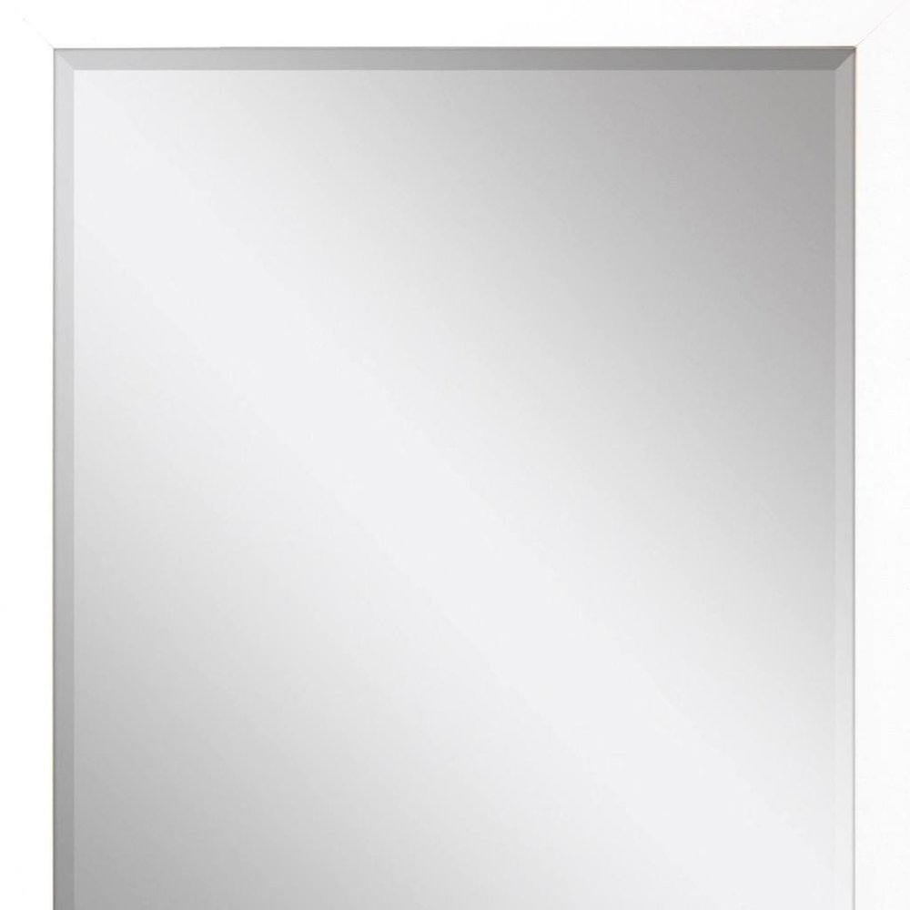 43" White Framed Accent Mirror