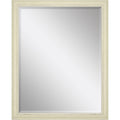 52" Ivory Distressed Wood Framed Accent Mirror