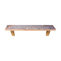 24" Gray And Natural Wood Wall Mounted Accent Shelf