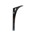8" Set Of Two Black Curved Metal Wall Mounted Shelf Brackets