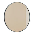 30" Black Metal Round Framed Bathroom Vanity Mirror