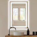 24" Clear Lighted Frameless Bathroom Vanity Mirror