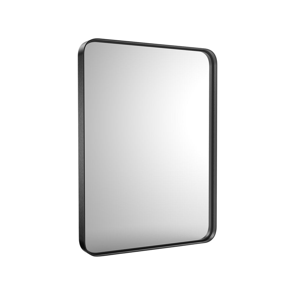 39" Black Metal Floating Framed Bathroom Vanity Mirror