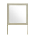 35" Natural Wood Square Frame Mounted Dresser Mirror