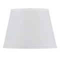 White Faux Silk Plain Drum Lamp Shade