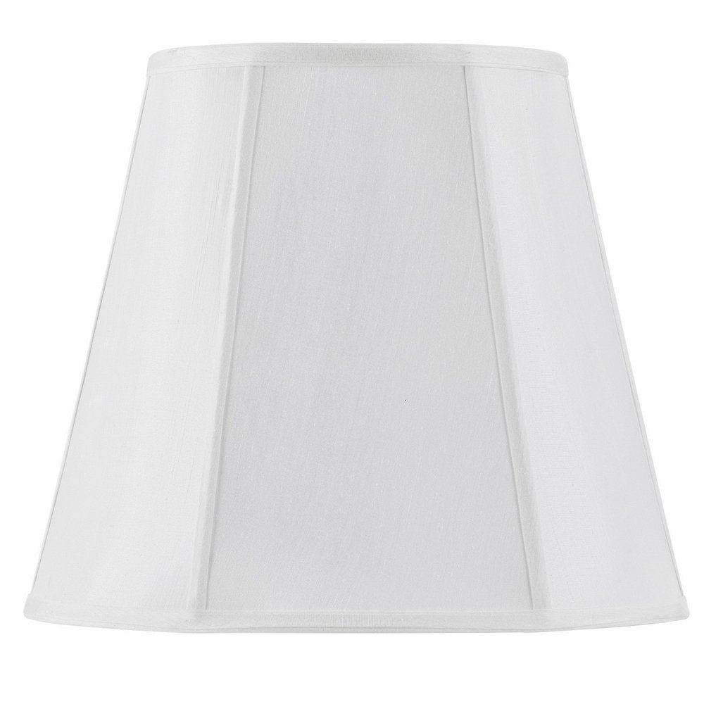 White Linen Piped Empire Lamp Shade