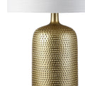 30" Gold Round Table Lamp With Drum Shade