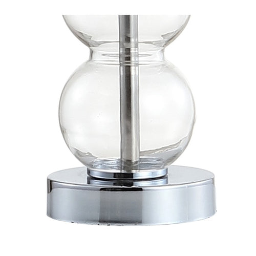 21" Silver Novelty Table Lamp With Globe Shade