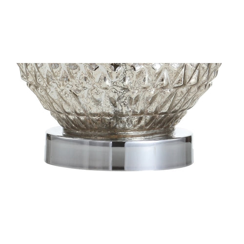 21" Silver Novelty Table Lamp With Globe Shade