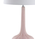 Set of Two 29" Clear Novelty Table Lamps With Drum Shades