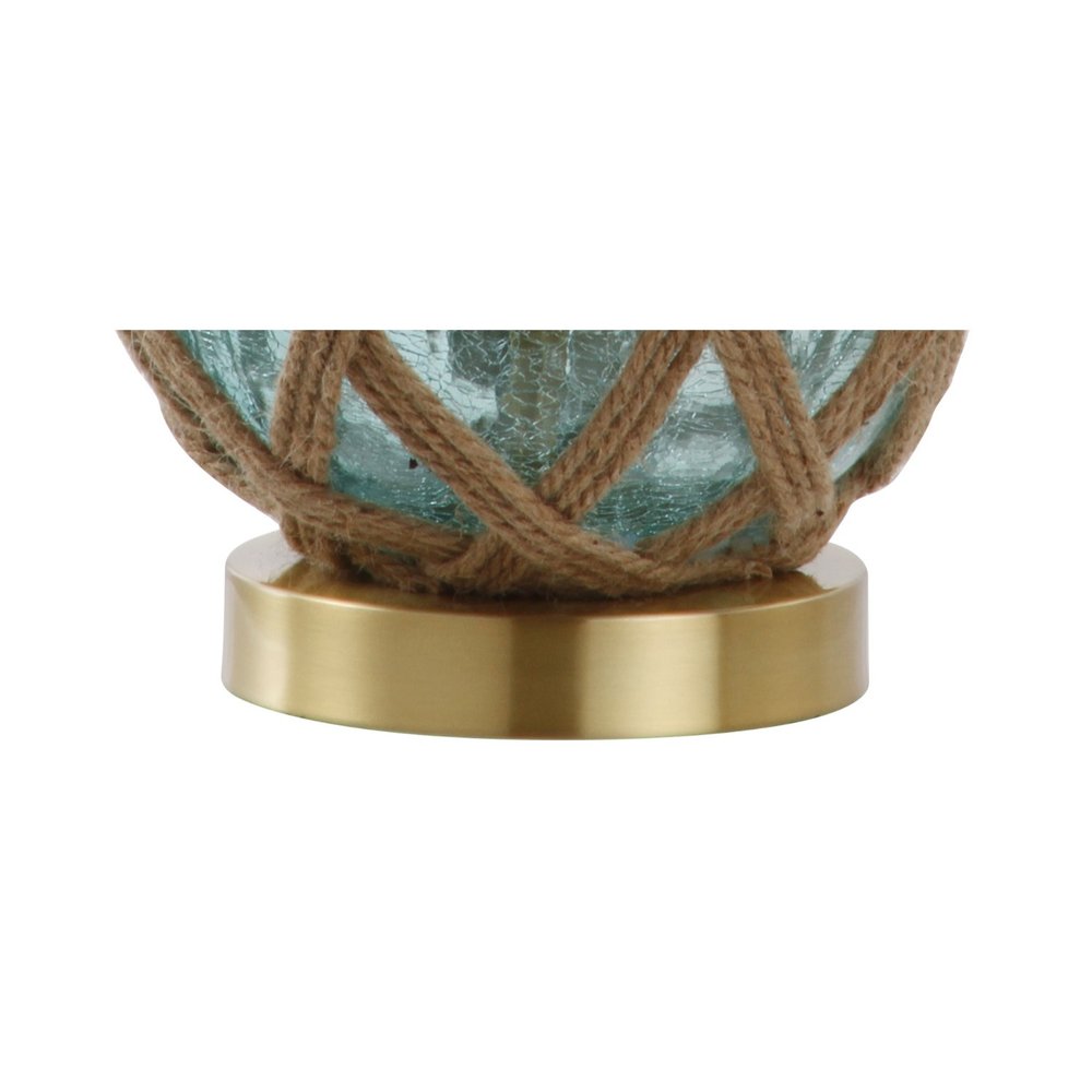 22" Gold Novelty Table Lamp With Drum Shade