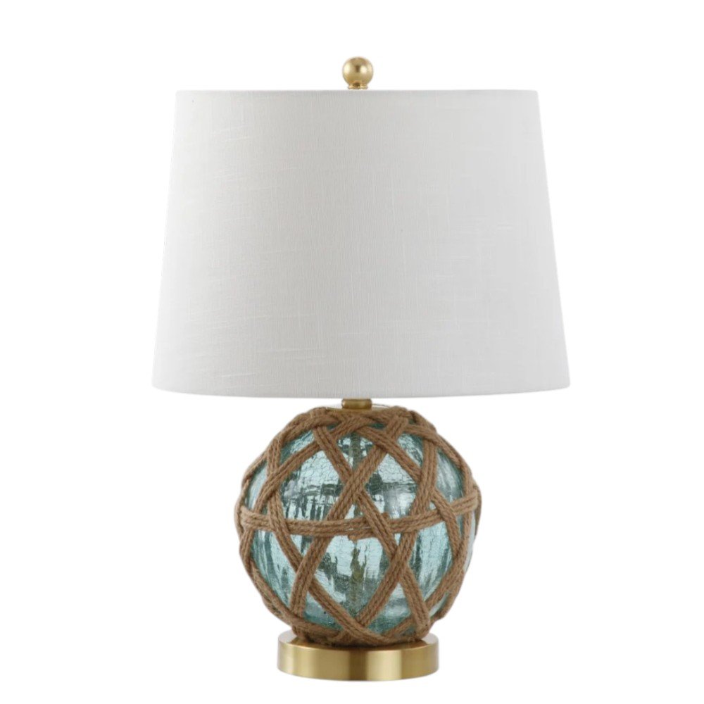 22" Gold Novelty Table Lamp With Drum Shade