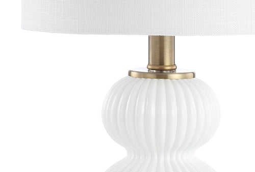 20" Gold Globe Globe Lamp With Drum Shade
