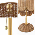 Set of Two 28" Brown Table Lamps With Drum Shades