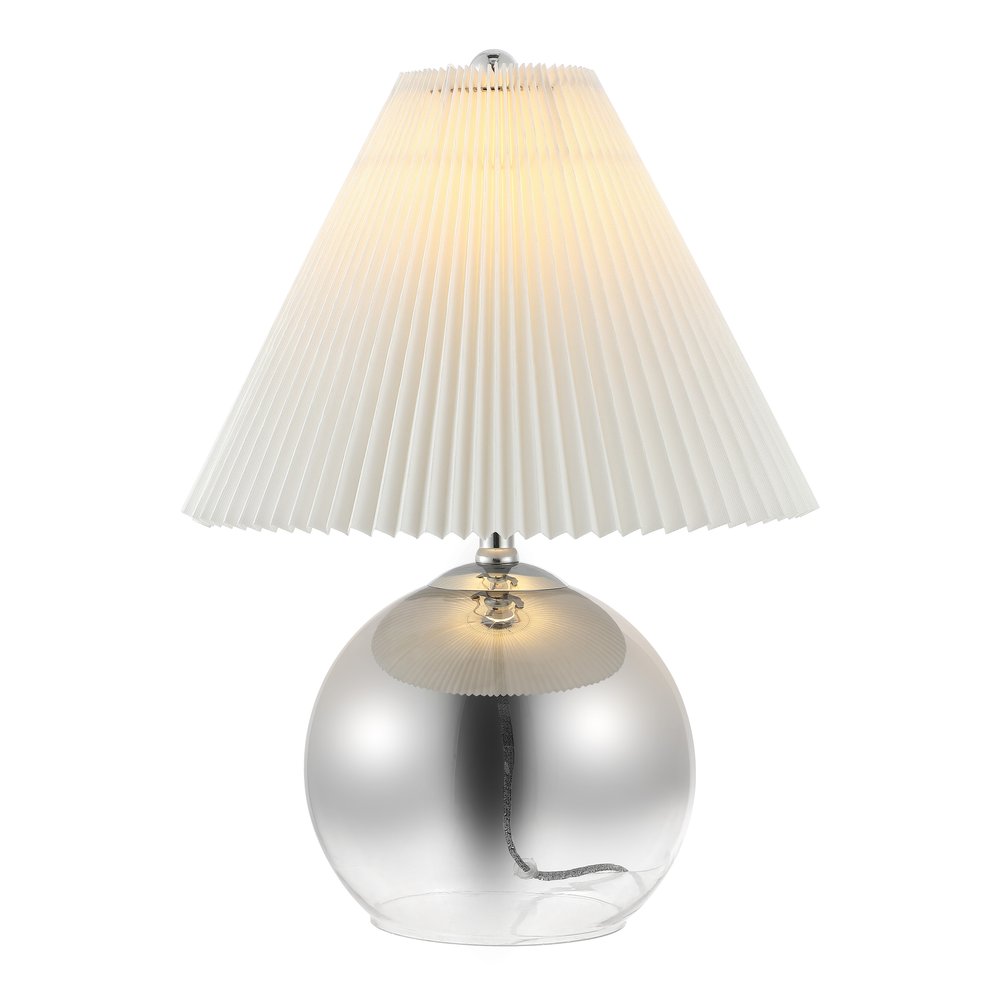 23" Silver Globe Lamp Base With Empire Shade
