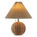 17" Clear Round Table Lamp With Empire Shade