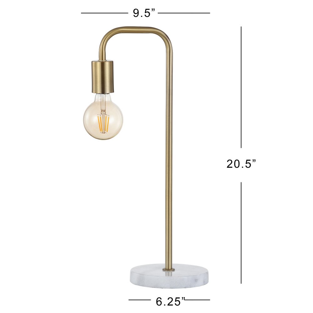 21" White Round Table Lamp