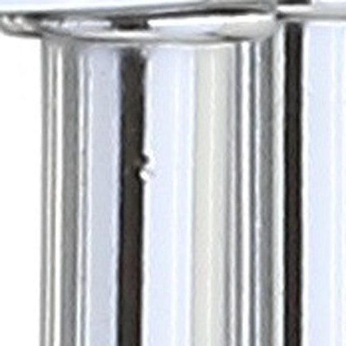 18" Silver Novelty Column Lamp With Empire Shade
