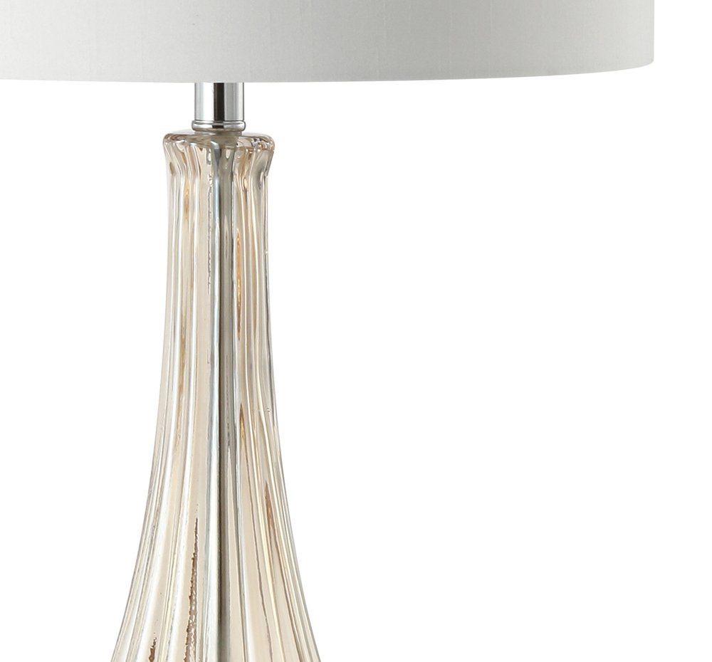 33" Clear Urn Buffet Lamp With Drum Shade
