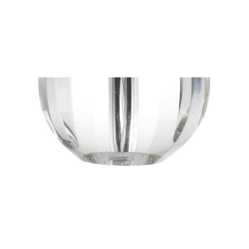 16" Clear Globe Bedside Lamp With Empire Shade
