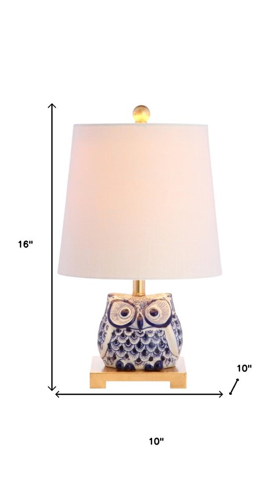 Set of Two 16" Gold Novelty Bedside Lamps With Empire Shades