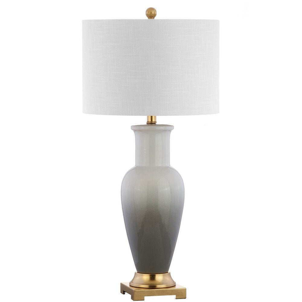 32" Gold Novelty Table Lamp With Drum Shade